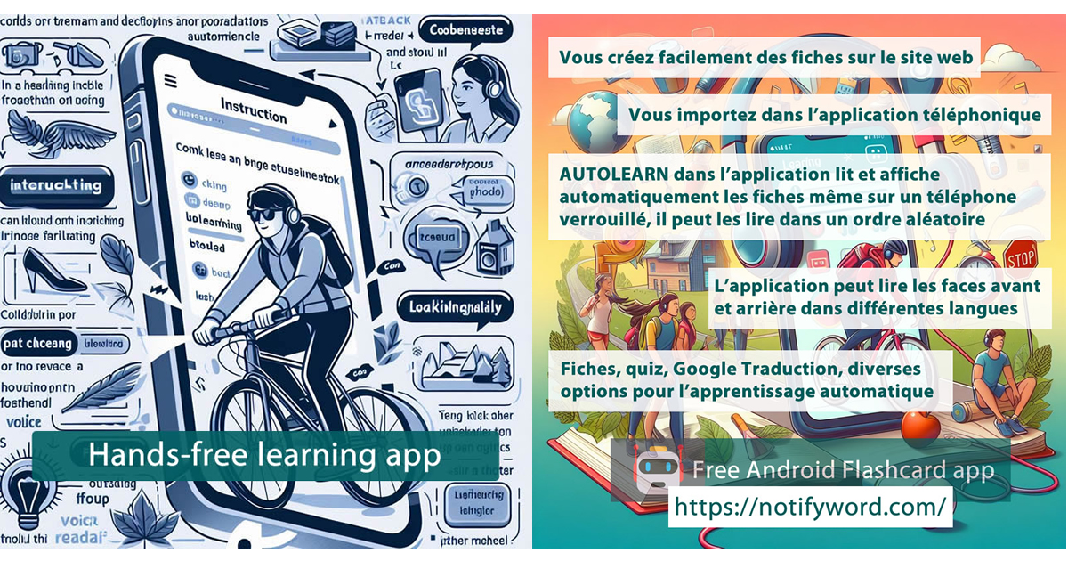 application de flashcards pour Android, NotifyWord.