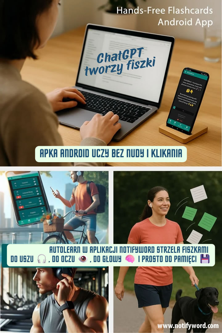 Aktywna i pasywna nauka języków obcych - aplikacja fiszki android