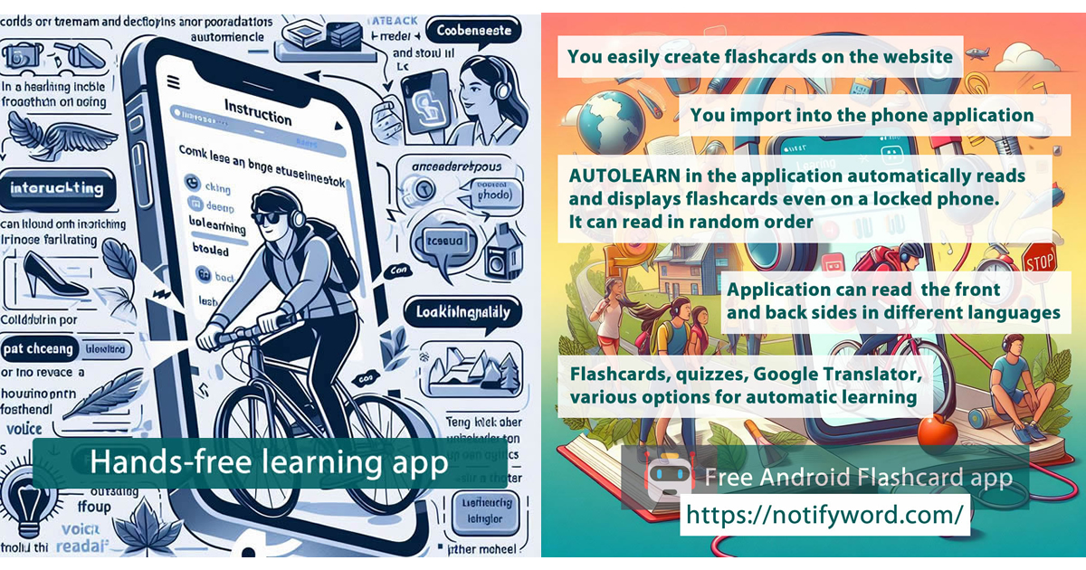 Hands-Free Language Learning: App for Voice-Text Flashcards.